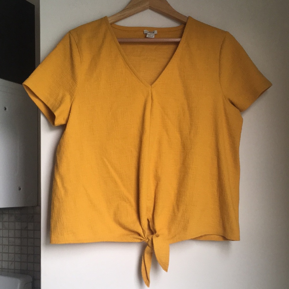 J. Crew tie front blouse